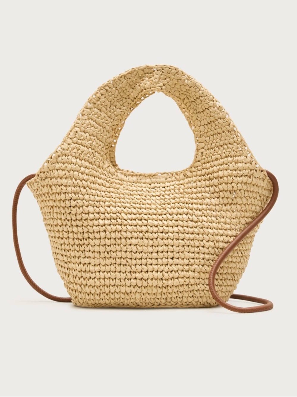 J. Crew Small handknotted straw tote - Natural Straw